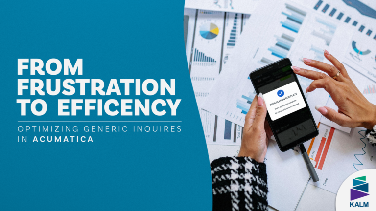 Acumatica Generic Inquiry optimization best practices